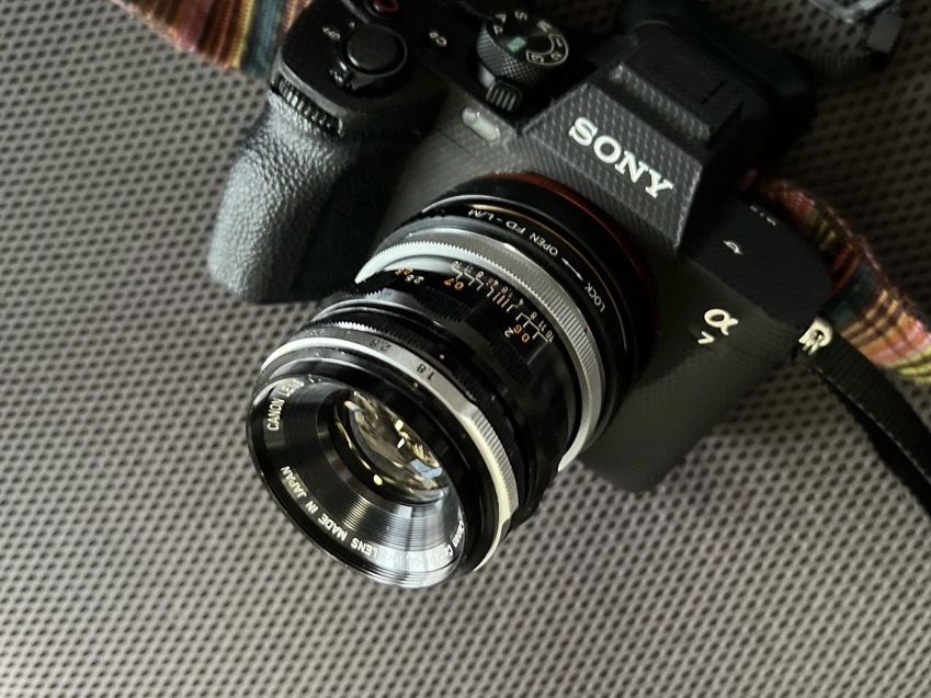 CANON FL 50mm f1.8 Ⅰ型 のマウントアダプター説明写真